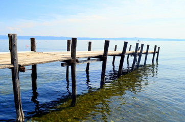 Holzsteg im Bolsenasee