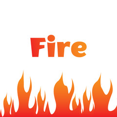 Vector illustration. Fire logo. Red, yellow fire