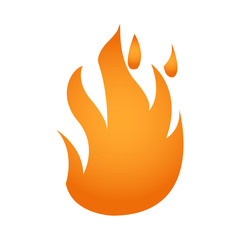 Vector illustration. Fire logo. Red, yellow fire
