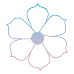 beautiful flower decorative icon