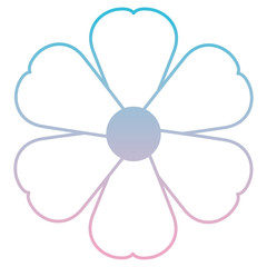 beautiful flower decorative icon