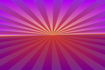Abstract sunburst pattern, gradient purple (violet, magenta) ray colors. Vector illustration, EPS10. Geometric pattern. Use as background, backdrop, image montage, mock up template, etc.