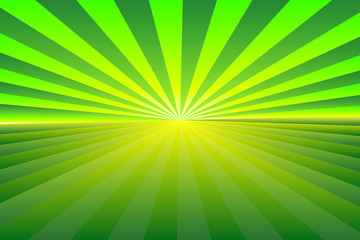 Obraz premium Abstract sunburst pattern, gradient green and yellow ray colors. Vector illustration, EPS10. Geometric pattern. Use as background, backdrop, image montage, mock up template, etc.