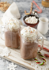 Hot chocolate with whipped cream