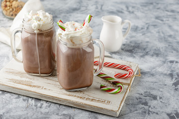 Hot chocolate with whipped cream