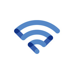 Unusual wireless logo template. Vector illustration.