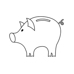 Moneybox icon. Vector illustration for your cute design.