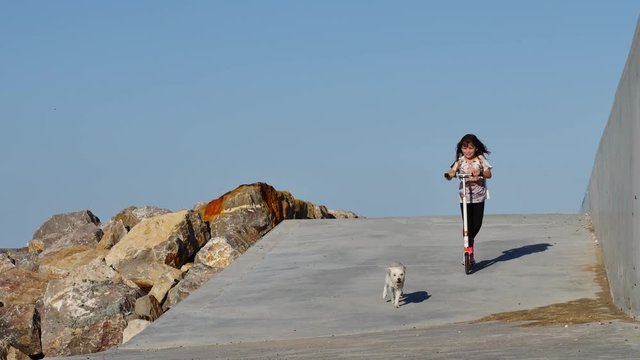 sortie en trottinette video 4k