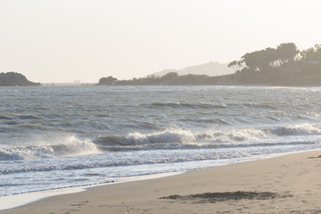 The end of a nice sunny and windy day in Falconara a nice and small sea town near Butera in Sicily. Good place to relax in front of the ocean