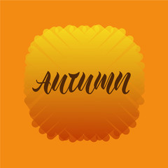 Vector illustration of autumn for logotype, flyer, banner, postcard, greeting card.