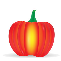 Pumpkin realistic halloween harvest thanksgiving holiday vegetable. 3d orange food illustration, agriculture celebration design object. Isolated background healthy october autumn gourd