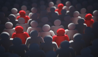 Marketing and targeting to clients concept. 3D rendered illustration.