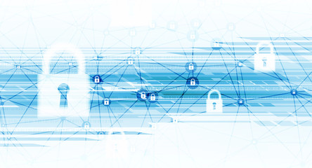Cybersecurity and information or network protection. Future technology web services for business and internet project