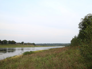 autumn cloudy day on the river