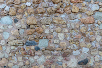 Wall made of natural stone
