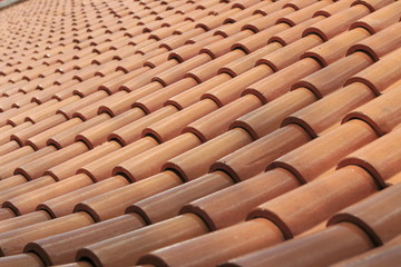 Clay roof tiles used with temples.