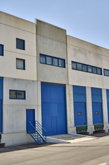 Exterior industrial warehouse