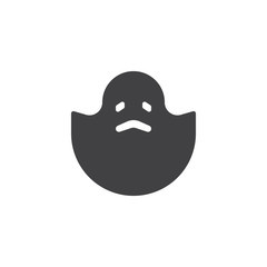 Halloween ghost vector icon. filled flat sign for mobile concept and web design. Fly ghost simple solid icon. Symbol, logo illustration. Pixel perfect vector graphics
