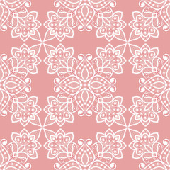 White floral lace seamless pattern