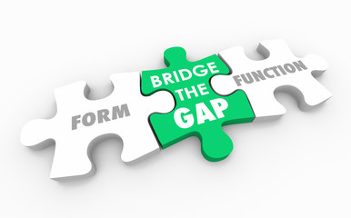 Form Vs Function Bridging the Gap Puzzle Pieces 3d Animation