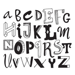 Vector hand drawn funky decorative font for your design. Brush ink inscription for photo overlays, typography greeting card or t-shirt print, flyer, poster design, home decor and for web.