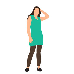 Fototapeta premium flat style girl posing