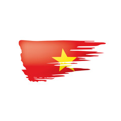 Vietnam flag, vector illustration on a white background