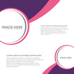 Flyer and brochure Wave Vector template abstract background Waves line