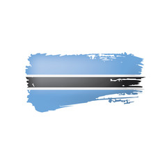Botswana flag, vector illustration on a white background