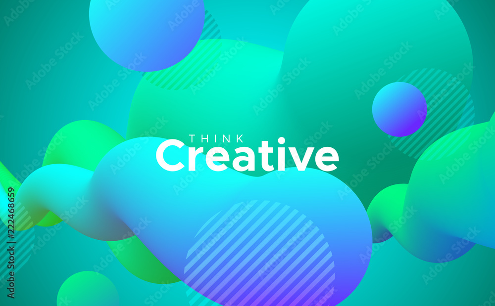 Poster abstract 3d colorful background. vector artistic illustration. vibrant gradient streaming shapes. li