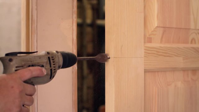 Drilling hole for a lock