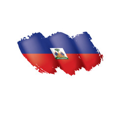 Haiti flag, vector illustration on a white background
