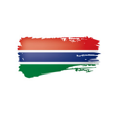 Gambia flag, vector illustration on a white background