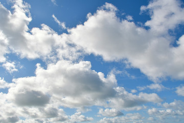 Naklejka na ściany i meble a blue sky with clouds