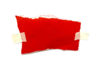 old paper tear isolated on white background, copy space.