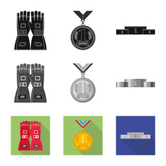 Vector illustration of car and rally logo. Collection of car and race stock symbol for web.