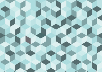 Blue vector abstract  background, geometric background in square style.