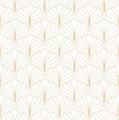 Gardinen Nahtloses geometrisches Muster der Weinlese. Abstrakter Vektor-Hintergrund. Art-Deco-Textur. © Daniela Iga