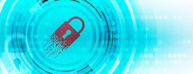 Obraz premium Cybersecurity and information or network protection. Future technology web services for business and internet project