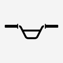 Outline beautiful bicycle handlebar vector icon