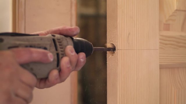 Drilling hole for a lock