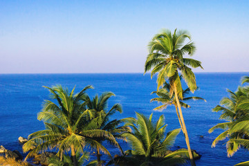 Fototapeta na wymiar Tropical Paradise view landscape coastal.