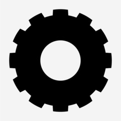 glyph beautiful automobile timing pulley vector icon