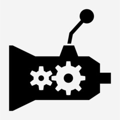 glyph beautiful automobile transmission vector icon