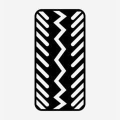 glyph beautiful automobile tire vector icon