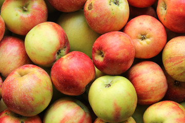 Fototapeta na wymiar Apfel Äpfel Ernte Hintergrund frisch Ernte