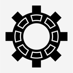 glyph beautiful clutch plate vector icon