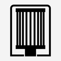 glyph beautiful automobile oil filter vector icon