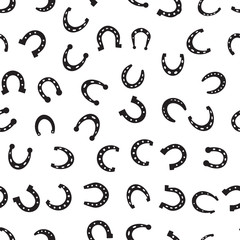 Horseshoe Seamless Pattern Background