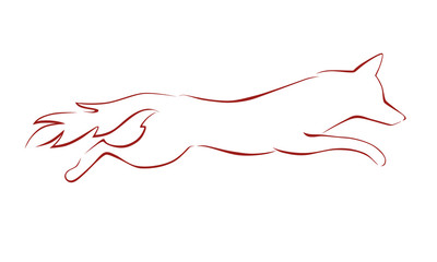 running fox icon vector illustration